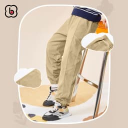 Quần dài bé trai BabyloveGO 2026 quần jogger kaki cho bé ống rộng phong cách Hàn quốc KK04 6