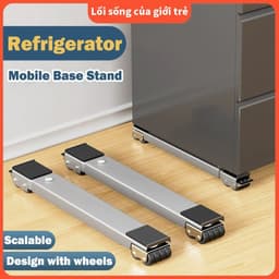 Chân Đỡ Di Động Tủ Lạnh - Máy Giặt Kéo Dài 70cm, Đế Đỡ Máy Giặt Tủ Lạnh di động (bộ 2 thanh) 1