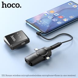 Mic Thu Âm stream Hoco S31 3in1 và Micro Thu Âm Không Dây Live Stream Hoco L15 1