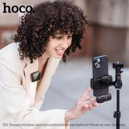 Mic Thu Âm stream Hoco S31 3in1 và Micro Thu Âm Không Dây Live Stream Hoco L15 2