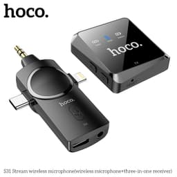 Mic Thu Âm stream Hoco S31 3in1 và Micro Thu Âm Không Dây Live Stream Hoco L15 5