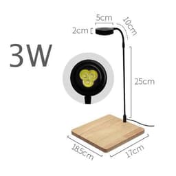 Đèn led đế gỗ 3,5,7,9w (Thuỷ sinh, bán cạn, terrarium) loại cả bộ đế gỗ - Ánh sáng trắng 2