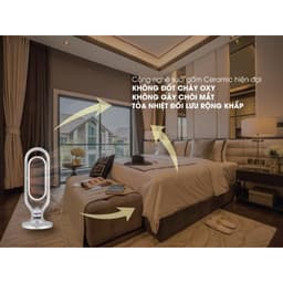 (GIÁ XẢ) Máy sưởi gốm, Quạt sưởi gốm Ceramic FujiPova, Katami KTM-688 - Công suất 2500W, Tiết kiệm điện, Không khô da 6