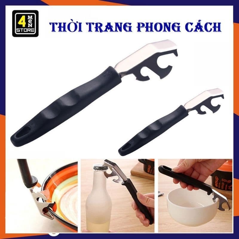 Dụng Cụ Kẹp Gắp Nóng Thức Ăn, Khui Nắp Chai Bằng Thép Không Gỉ Đa Năng Tiện Lợi - Dụng Cụ Lấy Bát Đĩa Nóng , Mở Nắp Chai
