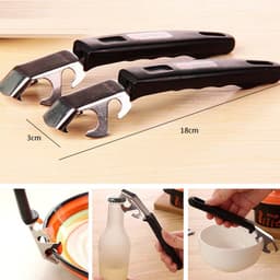 Dụng Cụ Kẹp Gắp Nóng Thức Ăn, Khui Nắp Chai Bằng Thép Không Gỉ Đa Năng Tiện Lợi - Dụng Cụ Lấy Bát Đĩa Nóng , Mở Nắp Chai 3