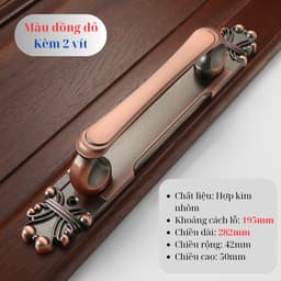 Tay nắm cửa gỗ, tay nắm cửa chính, tay nắm cửa phòng, phong cách cổ điển: H7 T2 - 9