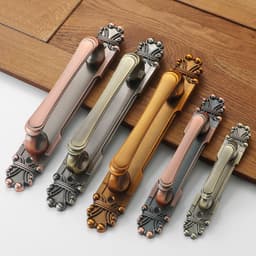 Tay nắm cửa gỗ, tay nắm cửa chính, tay nắm cửa phòng, phong cách cổ điển: H7 T2 - 2