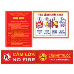 Nội quy,Tiêu lệnh, cấm lửa, cấm hút thuốc phòng cháy chữa cháy 7