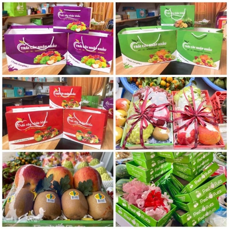 Combo Khay Túi Đựng Trái Cây - Túi Đựng Trái Cây Nhập Khẩu Loại: 1kg, 3kg, 5kg
