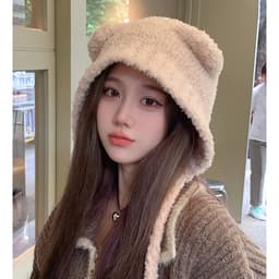 Mũ Len Giữ Ấm Nam Nữ Phối Dây Dài Và Hình Gấu Có Vành Che Tai Koala+ Cưng Xỉu U2432 6