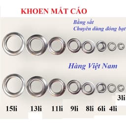 Khoen mắt cáo, khoen ore mắt cáo, khuy bạt, khuy luồn oze Chất liệu sắt Hàng Việt Nam Chuyên dùng đóng bạt, túi giấy 1