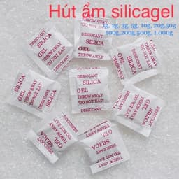 Gói hút ẩm Silica Gel, hạt hút ẩm chống mốc quần áo, giày dép, túi hút ẩm chống ẩm mốc (100gram) 2