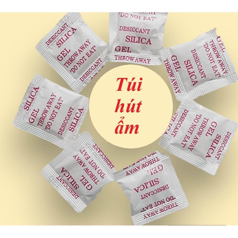 Gói hút ẩm Silica Gel, hạt hút ẩm chống mốc quần áo, giày dép, túi hút ẩm chống ẩm mốc (100gram)