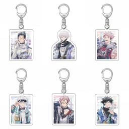 (mua 1 tặng 1) Móc khóa JUJUTSU KAISEN ver ĐỒ DIỄN Chú thuật hồi chiến in hình anime chibi mica acrylic dễ thương 1