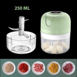 Máy Xay Tỏi Xài Pin 250ml 50w Mẫu 2022 và Dụng Cụ Xay Tỏi Ớt Kéo Tay Mẫu Trắng/ Máy Xay Tỏi ớt (Heo). LMS 2