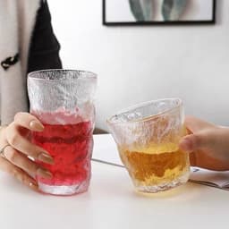 Hộp 6 Ly Thuỷ Tinh Uống Sinh Tố Trà Chanh 250- 460ML Có Thể Xếp Chồng 9