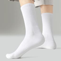 Sét 10 đôi Tất  trắng đen nam nữ cổ cao cổ trung cổ ngắn chất liệu cotton 2