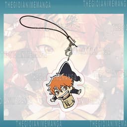 (Tặng móc kóa) Móc dây treo điện thoại HAIKYUU! ver BỊ TREO in hình chibi mica trong acrylic móc khóa anime bóng chuyền 3