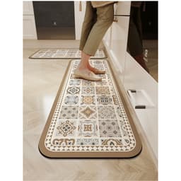 Bộ 2 Thảm Lau Chân Nhà Bếp - Thảm Bếp - Thảm Chùi Chân Thấm Nước Trải Sàn Phòng Khách Phòng Tắm 3D Chống Trượt 7