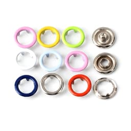 [SỈ] Nút bấm vành 9mm Cúc áo em bé Nút bấm 5 chấu Nút bấm 4 chi tiết Bằng thau không gỉ Bọc sơn nhiều màu Bịch 1000 bộ 1