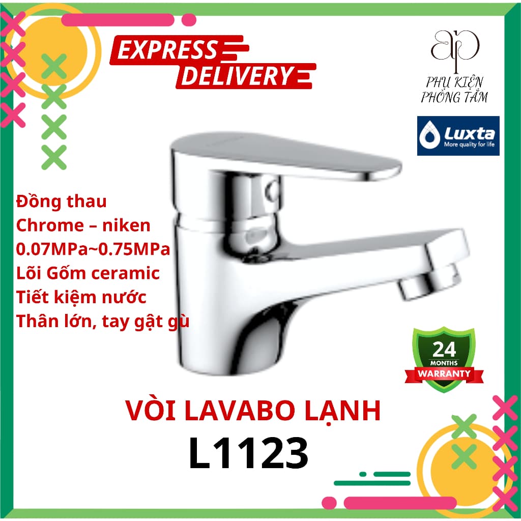 Vòi Lavabo, Vòi Chậu Rửa Mặt Cao Cấp Lạnh Gật Gù Luxta L1123 - Phụ Kiện Phòng Tắm Ap Home
