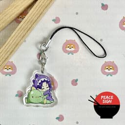(mua 1 tặng 1) Dây treo điện thoại BLUE LOCK ver KHỦNG LONG anime chibi Mica trong acrylic quà tặng dễ thương 3