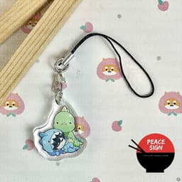 (mua 1 tặng 1) Dây treo điện thoại BLUE LOCK ver KHỦNG LONG anime chibi Mica trong acrylic quà tặng dễ thương 5