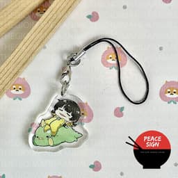 (mua 1 tặng 1) Dây treo điện thoại BLUE LOCK ver KHỦNG LONG anime chibi Mica trong acrylic quà tặng dễ thương 6