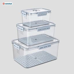 [Smart.Bộ 3 Hộp Đựng Thực Phẩm Chữ Nhật Hokori Chính Hãng Việt Nhật 6560 2