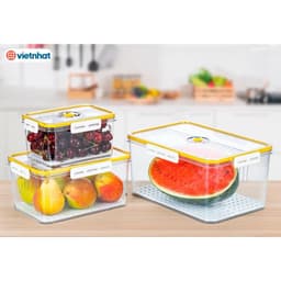 [Smart.Bộ 3 Hộp Đựng Thực Phẩm Chữ Nhật Hokori Chính Hãng Việt Nhật 6560 4