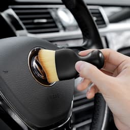 Chổi đầu cong sợi lông mềm dùng vệ sinh nội thất ô tô, bảng điều khiển, cửa thoát khí, làm sạch nhà ở 4