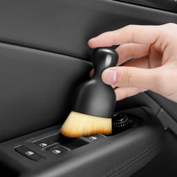 Chổi đầu cong sợi lông mềm dùng vệ sinh nội thất ô tô, bảng điều khiển, cửa thoát khí, làm sạch nhà ở 2