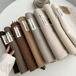 Khăn choàng cashmere giả màu trơn Different tone màu Neutral chất Cashmere dạ len mềm mịn Khăn Choàng Cổ mùa thu đông 3