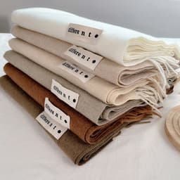 Khăn choàng cashmere giả màu trơn Different tone màu Neutral chất Cashmere dạ len mềm mịn Khăn Choàng Cổ mùa thu đông 4