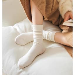 Sét 5 Đôi Tất Cổ Cao, Vớ Vải Cotton Trơn Mềm , 3 Màu Cổ Bo Chun Siêu Co Giãn tt45 LILIRIA 4