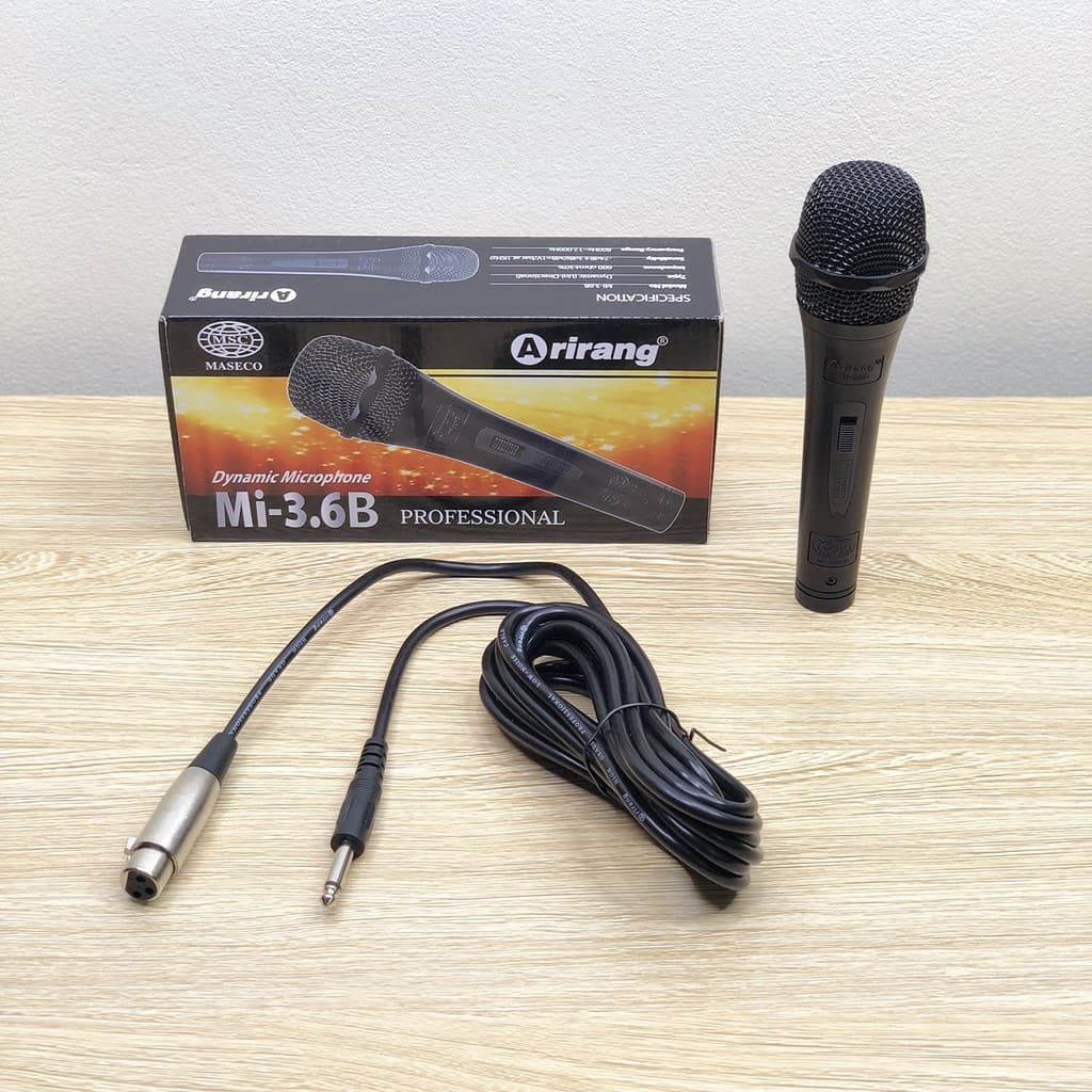 Micro có dây Airang Mi-3.6, Mi-3.6B,  Mi-3.6C và micro karaoke có dây J-B-L PMX200
