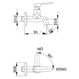 Vòi Hồ, Vòi Lấy Nước Luxta L4102M  Thiết Kế Hiện Đại, Sang Trọng - Phụ Kiện Phòng Tắm AP Home 3