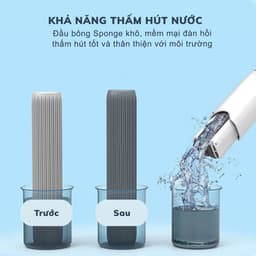 Cây Lau Đa Năng Tự Vắt Thông Minh JYoohome Chổi Lau Bàn Bếp Mini Lau Phòng Tắm Kính Xe Hơi Bóp Tay 5