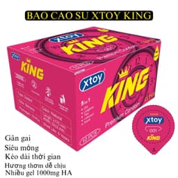 Bao cao su siêu mỏng 001 XTOY kéo dài thời gian, bcs nhiều gel bôi trơn Hộp 10c 5