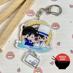 Mua 1 tặng 1 (NGÂY THƠ) Móc khóa DETECTIVE CONAN CHIBI Treo Thả Thám Tử Lừng Danh in hình anime chibi Mica acrylic 5