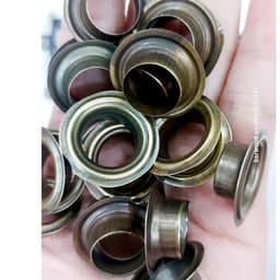 Khoen bạt khoen ore 14mm Khuy mắt cáo đóng bạt 14ly Bằng sắt Màu Đồng Bịch 100 khoen + 100 Long đền 3