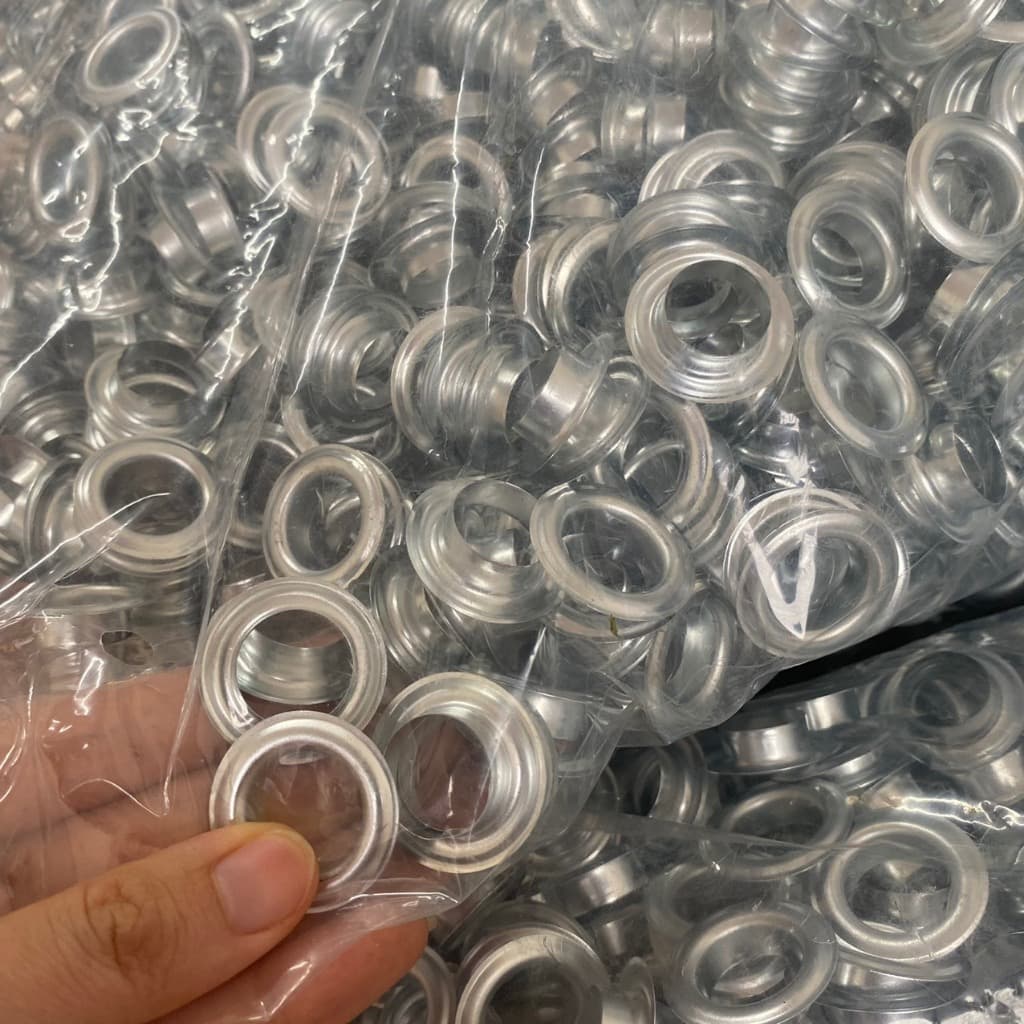 Khoen bạt khoen ore 14mm Chân cao 6mm Khuy mắt cáo đóng bạt 14ly Bằng Nhôm Khoen có long đền