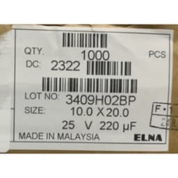 Tụ ELNA Cerafine 25V 220UF 25V , 25V220UF , 220UF25V ( size 10x20mm )Tụ audio elna Cerafine 5