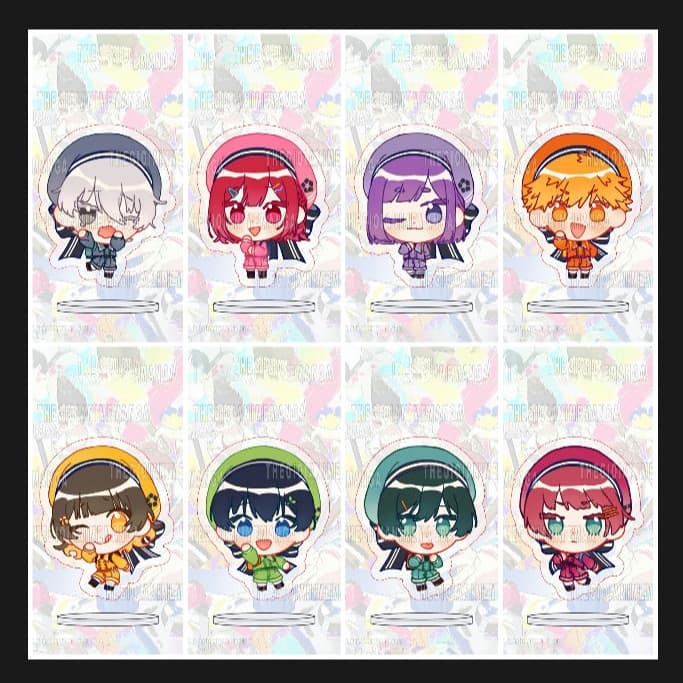 (mua 1 tặng 1) (3CM) Mô hình Standee BLUE LOCK ver MŨ LEN mini chibi mica acrylic tượng anime
