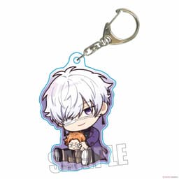 (mua 1 tặng 1) Móc khóa TOKYO ALIENS ver NGỒI ÔM ĐỒ in hình anime chibi mica acrylic dễ thương quà tặng xinh xắn 8