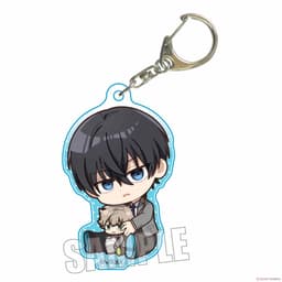 (mua 1 tặng 1) Móc khóa TOKYO ALIENS ver NGỒI ÔM ĐỒ in hình anime chibi mica acrylic dễ thương quà tặng xinh xắn 3
