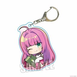 (mua 1 tặng 1) Móc khóa TOKYO ALIENS ver NGỒI ÔM ĐỒ in hình anime chibi mica acrylic dễ thương quà tặng xinh xắn 4