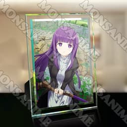 (Kèm ảnh) Khung kính in hình Frieren quà tặng anime chibi trang trí để bàn 2 size 6