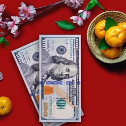 Set 10 Bao Lì Xì, Tờ Tiền 100 USD, Hình Thú, Tấn Tài Tấn Lộc, Phúc Lộc Thọ, Phong Bì Đỏ, Vàng. 7