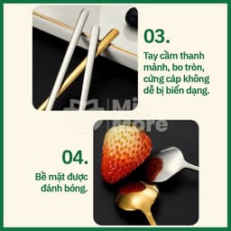 Muỗng, thìa cafe inox 304 đầu tròn, pha cà phê, trà cao cấp, sang trọng, an toàn sức khỏe Mixmore 4